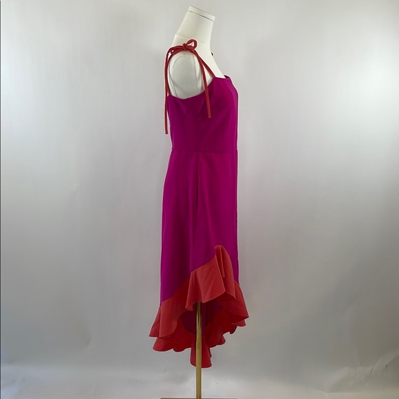 Christian Siriano Pink Tie Shoulder Dress Size 6 - Picture 11 of 15